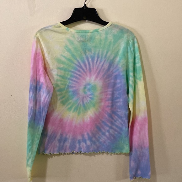 Tie Dye SpongeBob Squarepants Multi Color LS T shirt - Picture 2 of 4